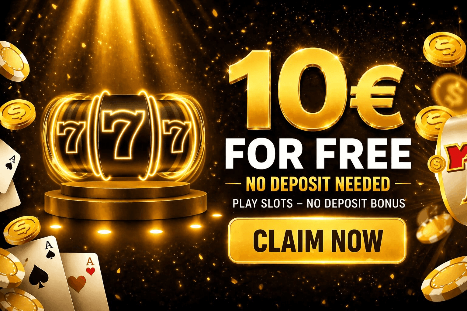 €10 No Deposit Bonus promotion