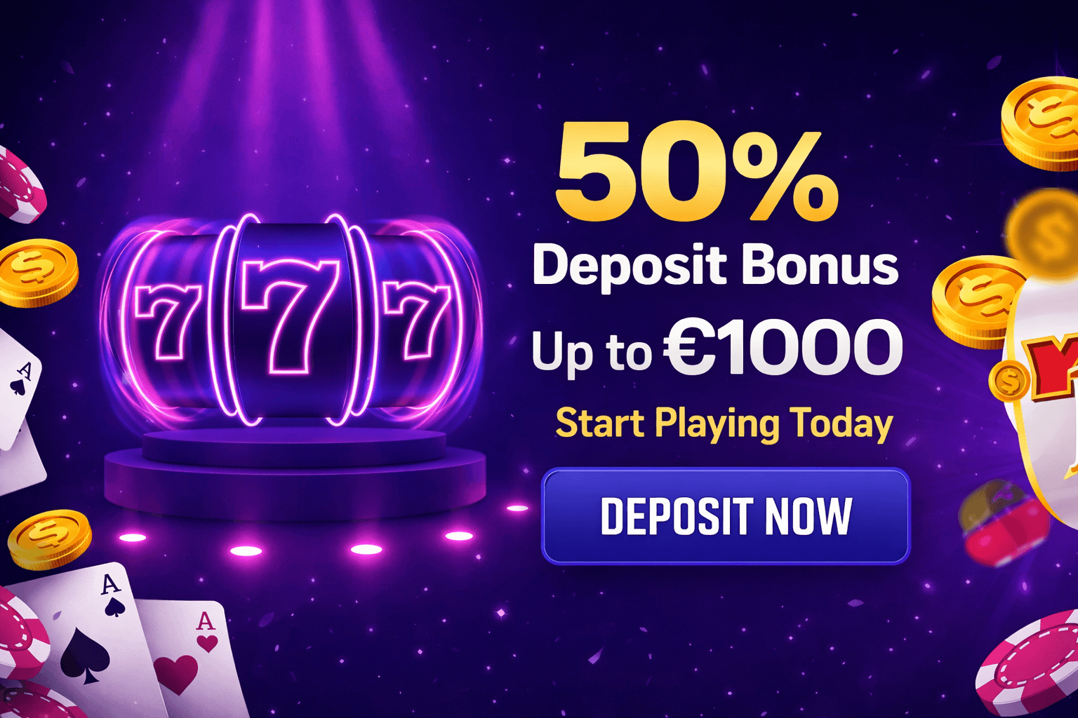 Promotion image for 50% Deposit Bonus up to €1000